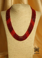 Load image into Gallery viewer, Saavri Pearl Necklace (Red)