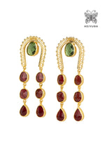 Load image into Gallery viewer, Sofia-Earrings-(-with-red-stones-) (1)