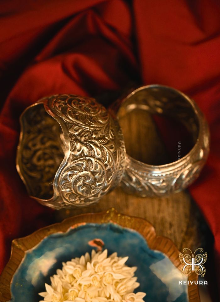 Chinaar Engraved Statement Cuff Bangle