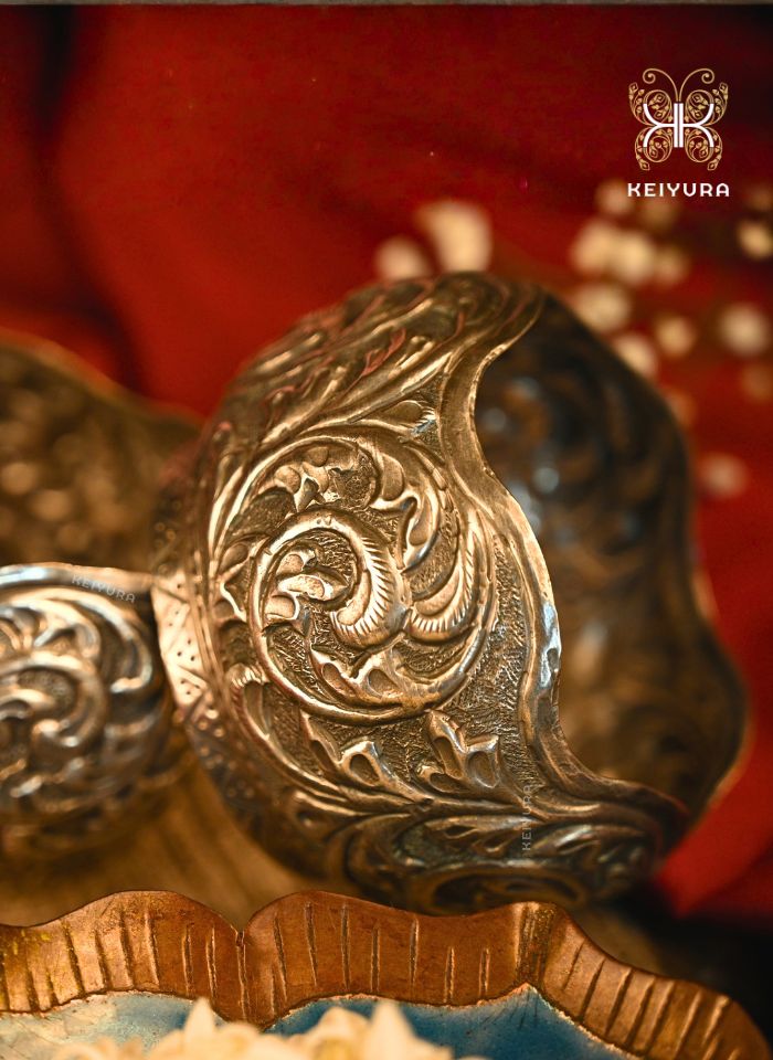Chinaar Engraved Statement Cuff Bangle