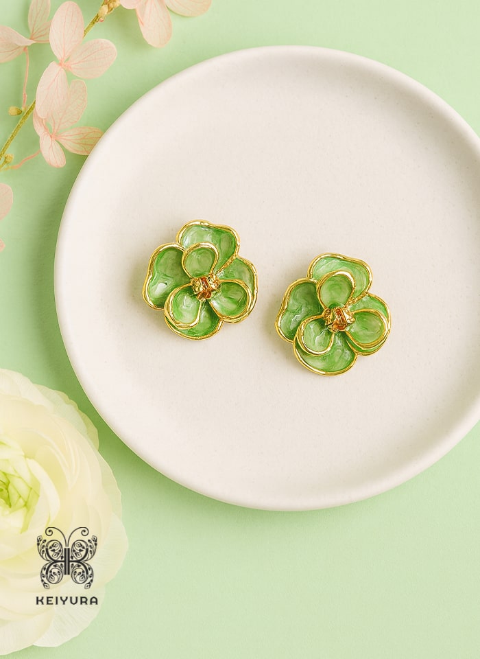 Eden Bloom Earrings (Green)