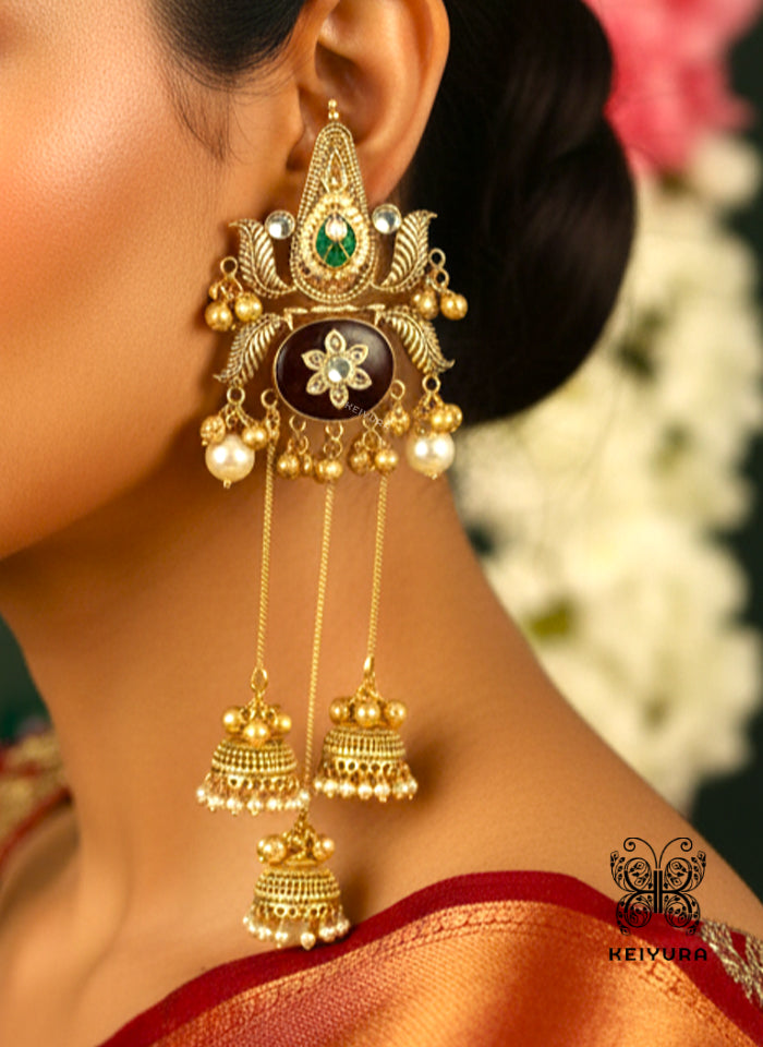 Sufiyaa Earrings (Mehroon)