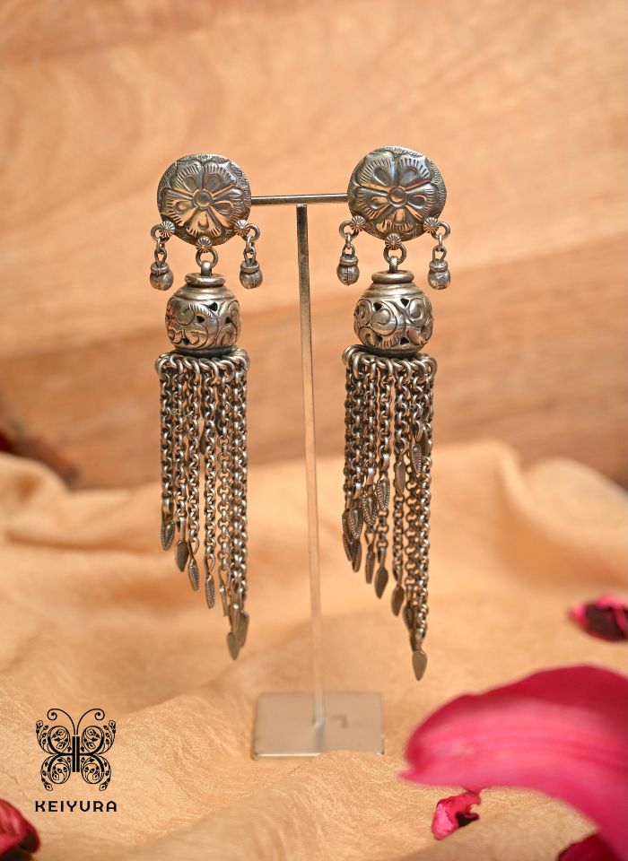Tribal Chain Tassel Earrings