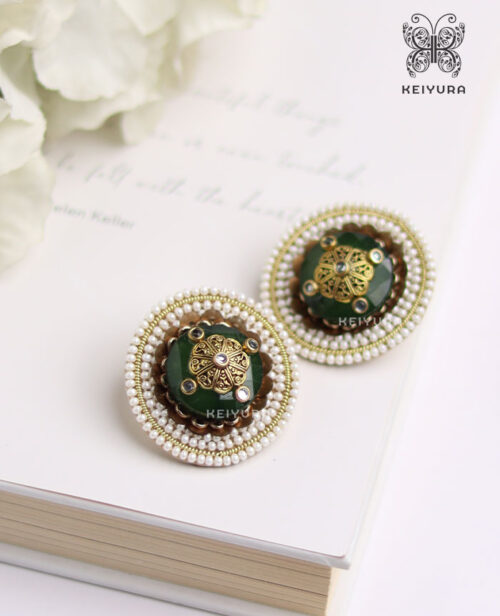 Tarika-Earrings---Green